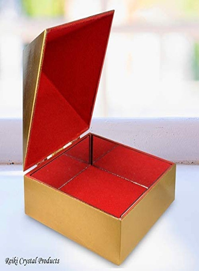 Crystu Wooden Pyramid Wish Box Size 15.2 cm 6 inch Wish Box for Reiki Wish Healing and Crystal Healing Wish Box - Image 3